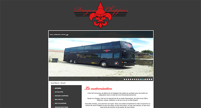 Création site Internet vitrine - Dragon Choppers à  Vacqueyras