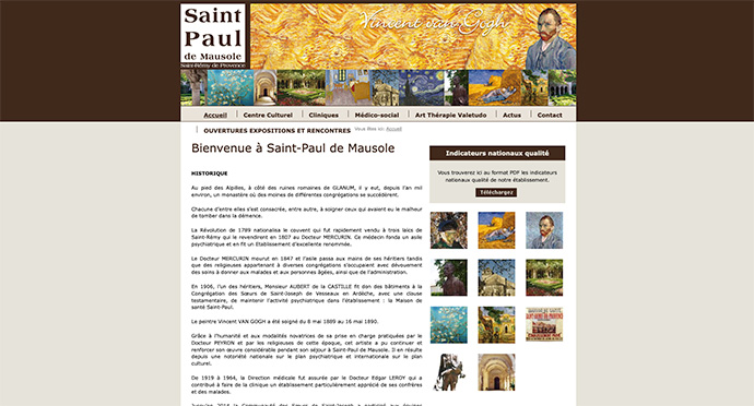 Création du site Internet de Saint-Paul de Mausole