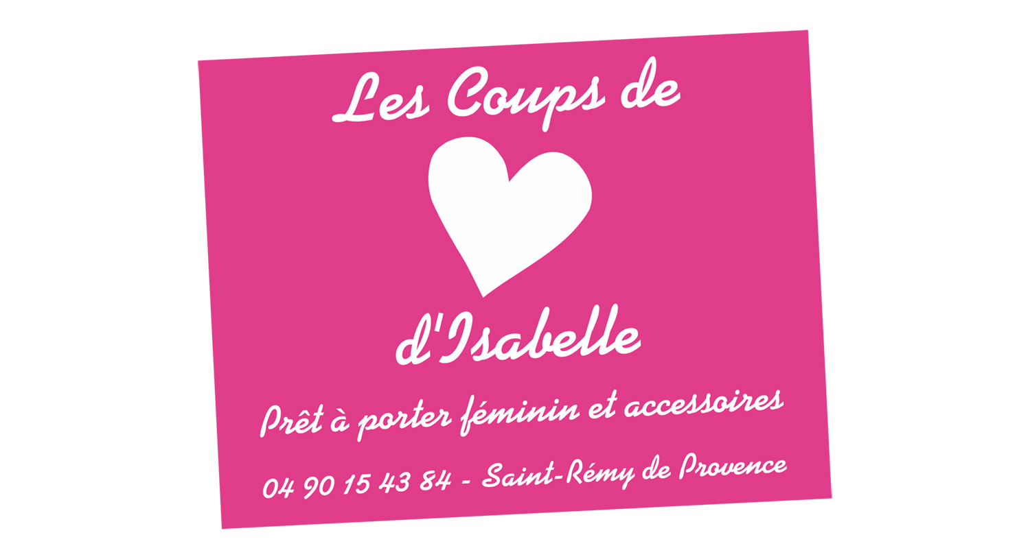 Cartes de visite Les Coups de Coeur d'Isabelle - Saint-Rémy de Provence