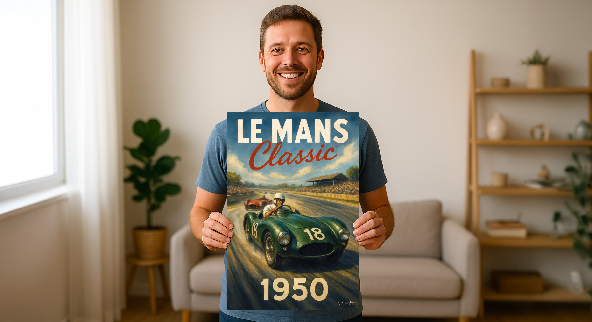 Présentation de la dernière création Arssans l’affiche vintage Le Mans Classic 1950