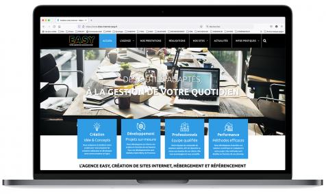 Visuel présentant le nouveau site Internet de l'Agence Easy pour son activité web